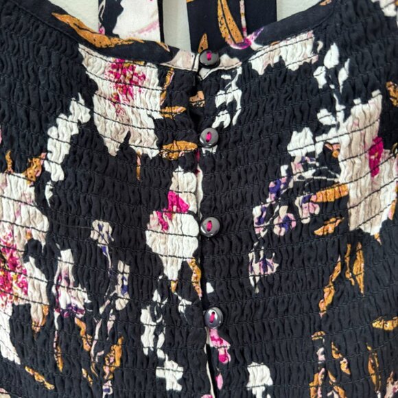 Anthropologie tie back cut out a-line floral dress - Picture 2 of 3